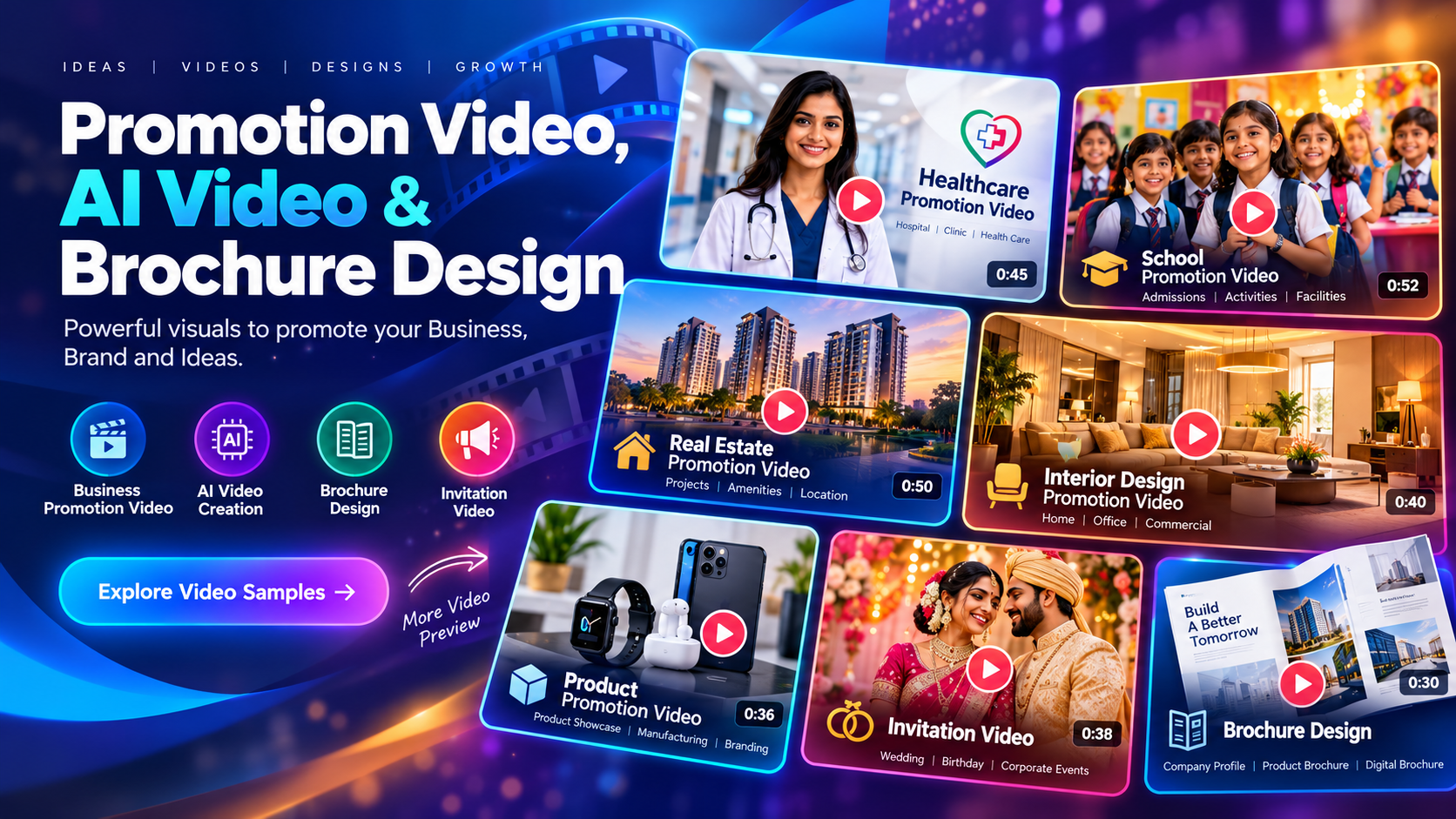 Business promotion video preview