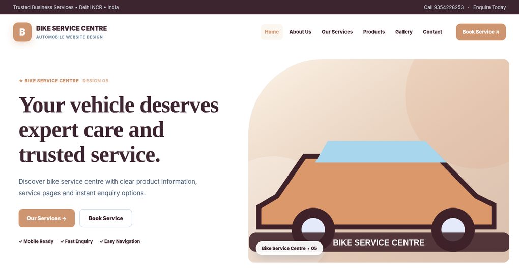 Preview screenshot of Automobile Website Design design 05, click to open interactive pages