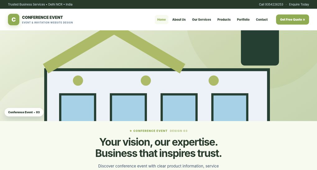 Preview screenshot of Event & Invitation Website Design design 03, click to open interactive pages